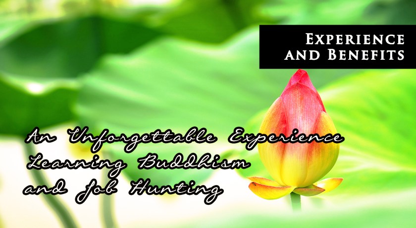 An Unforgettable Experience- Learning Buddhism and Job Hunting