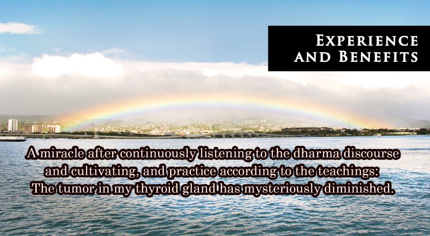 A miracle after continuously listening to the dharma discourse and cultivating, and practice according to the teachings- The tumor in my thyroid gland has mysteriously diminished (1)