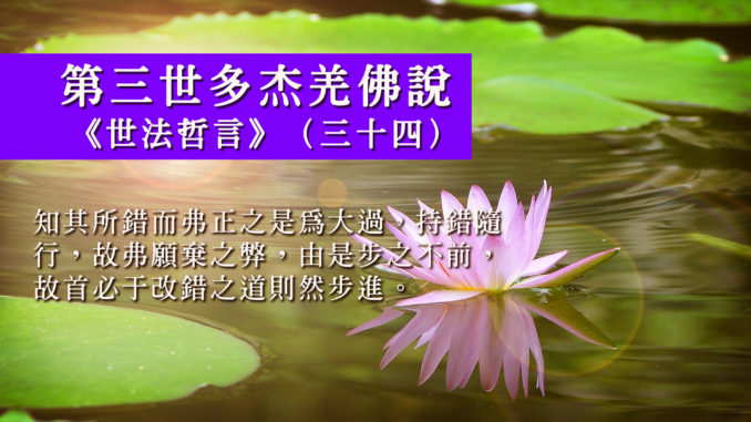 第三世多杰羌佛說《世法哲言》(三十四)