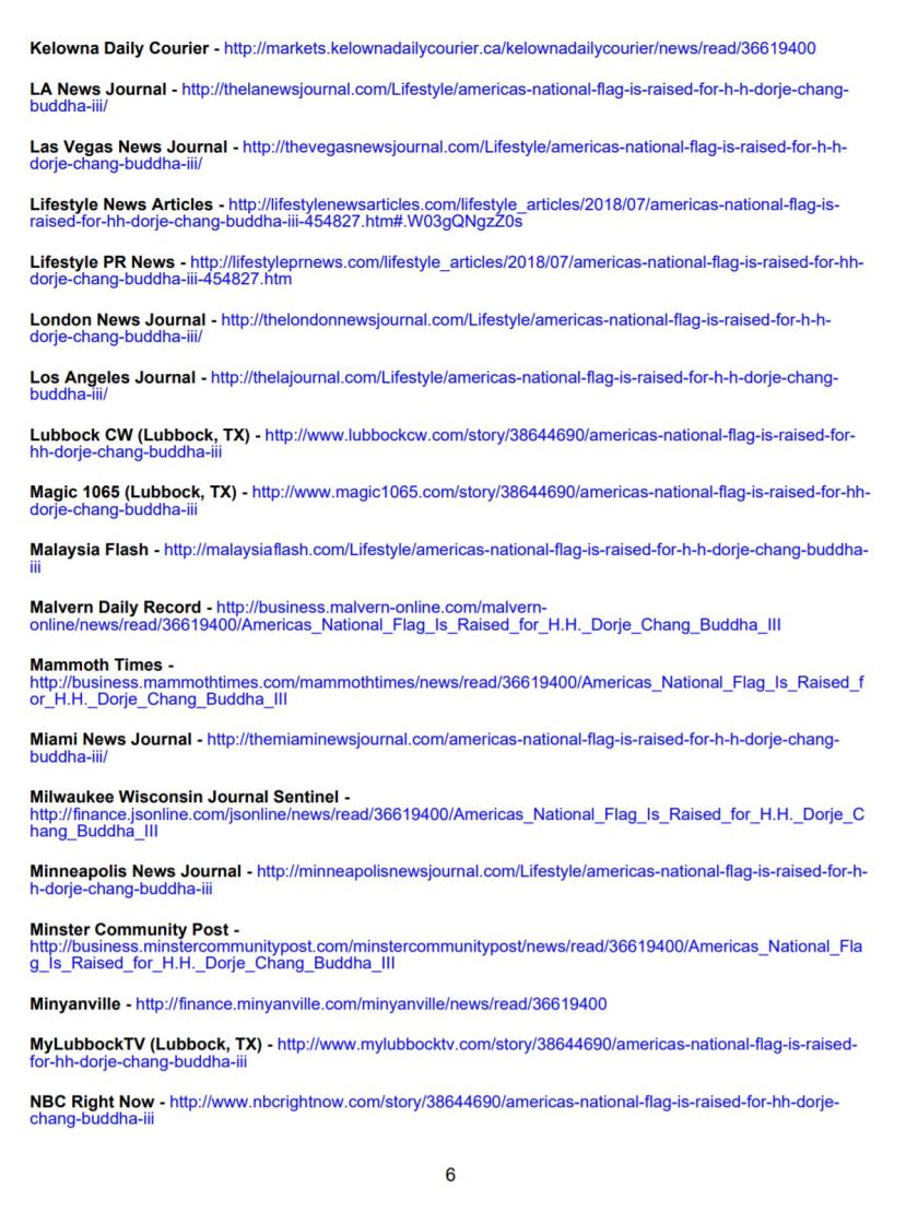 America's National Flag Is Raised for H.H. Dorje Chang Buddha III-11