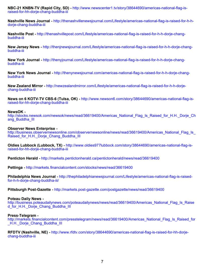 America's National Flag Is Raised for H.H. Dorje Chang Buddha III-13