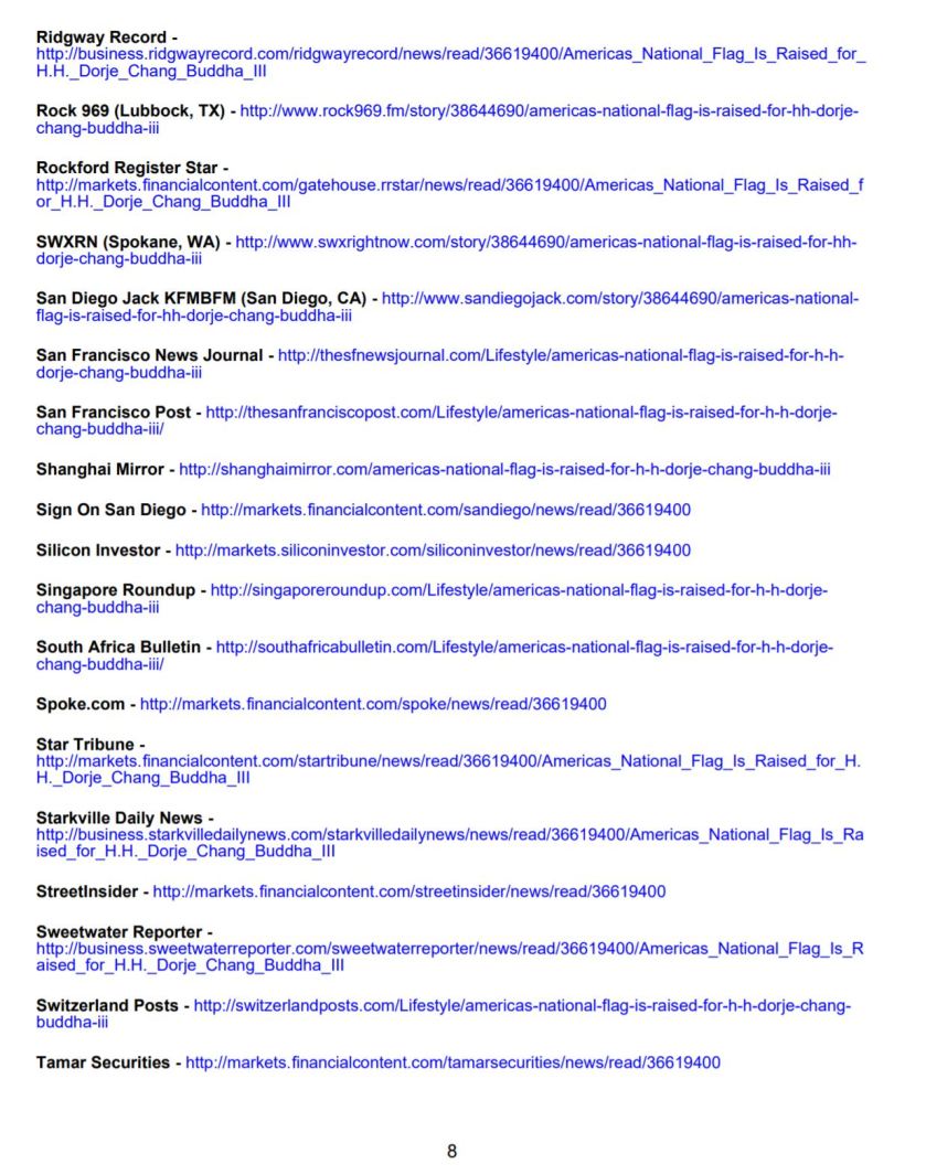 America's National Flag Is Raised for H.H. Dorje Chang Buddha III-14