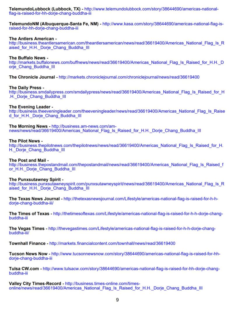 America's National Flag Is Raised for H.H. Dorje Chang Buddha III-15