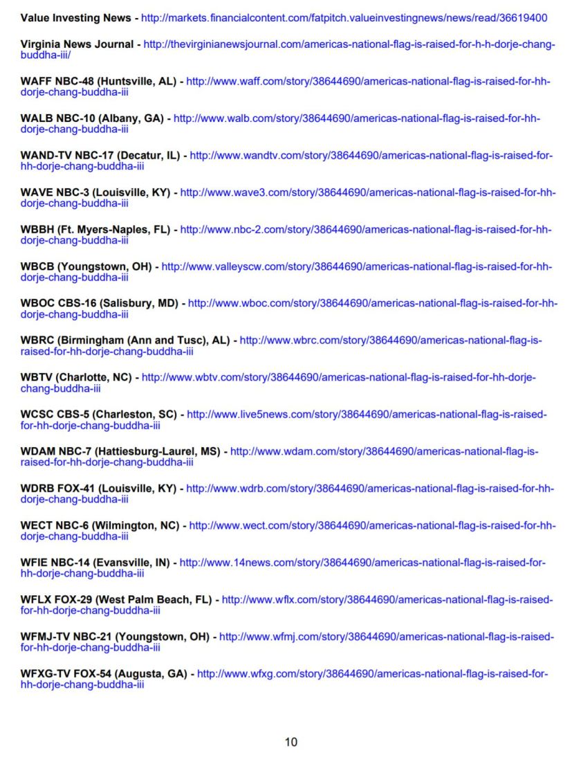 America's National Flag Is Raised for H.H. Dorje Chang Buddha III-16