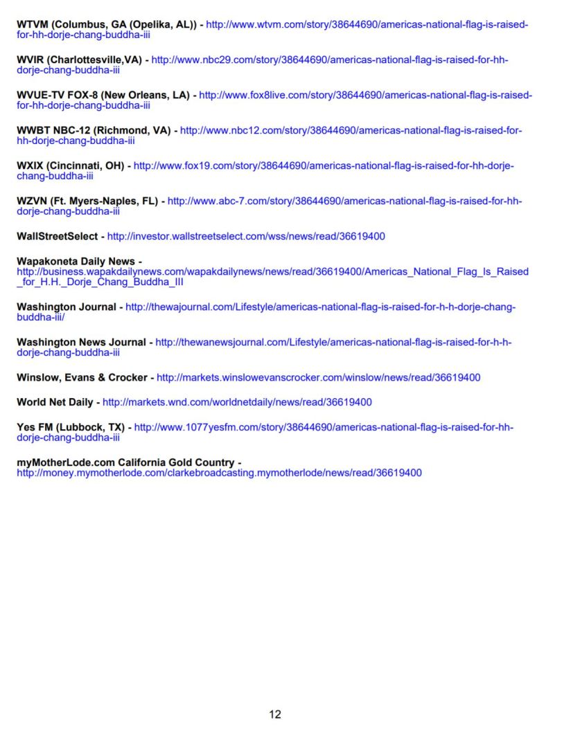 America's National Flag Is Raised for H.H. Dorje Chang Buddha III-18