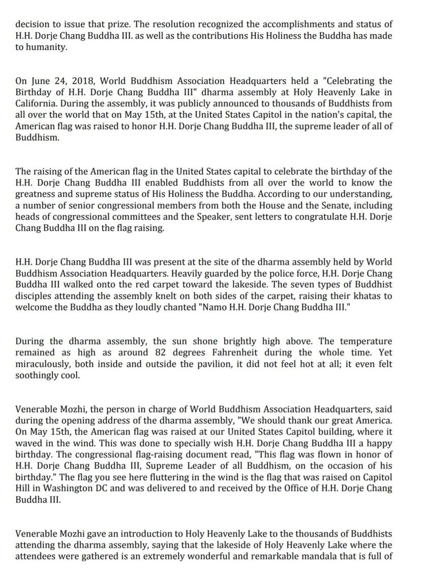 America's National Flag Is Raised for H.H. Dorje Chang Buddha III-4