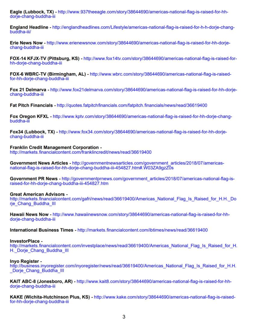 America's National Flag Is Raised for H.H. Dorje Chang Buddha III-8