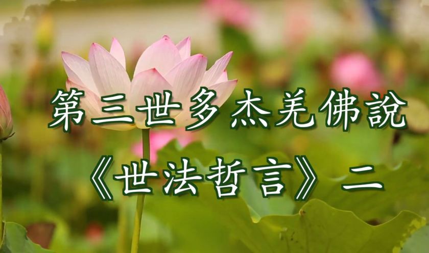 第三世多杰羌佛說 《世法哲言》二