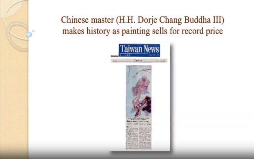 Chinese master (H.H. Dorje Chang Buddha III) makes history as painting sells for record price