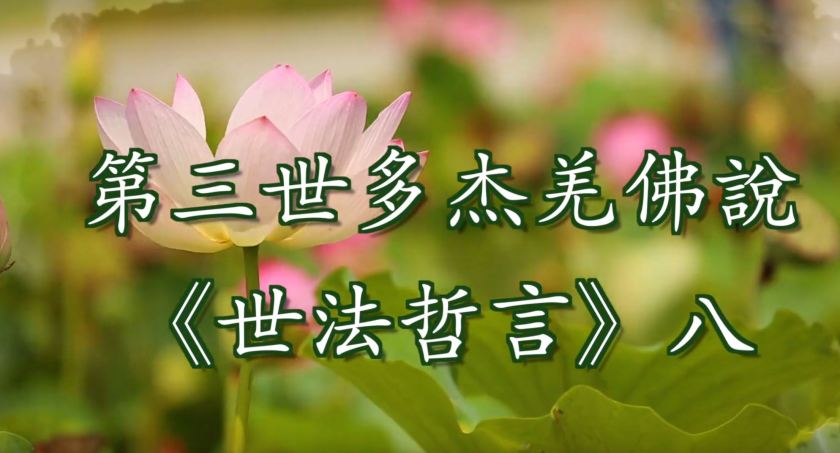 第三世多杰羌佛說 《世法哲言》八