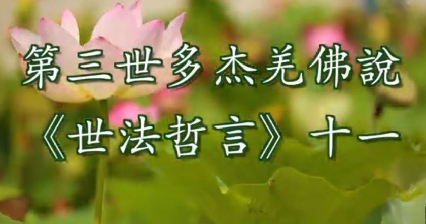 第三世多杰羌佛說 《世法哲言》十一