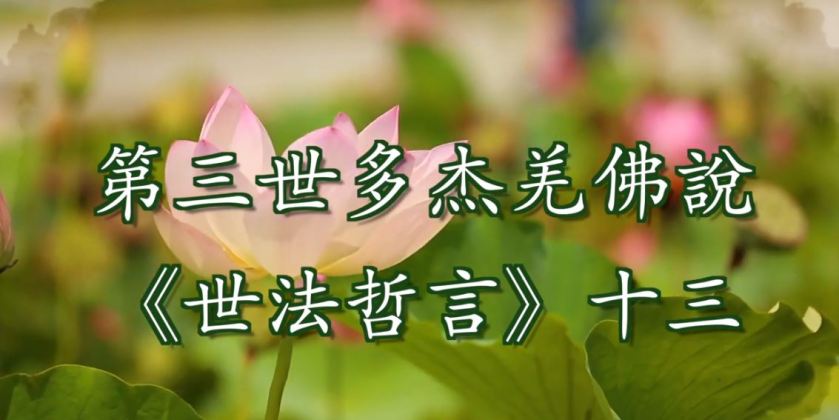 第三世多杰羌佛說 《世法哲言》(十三)